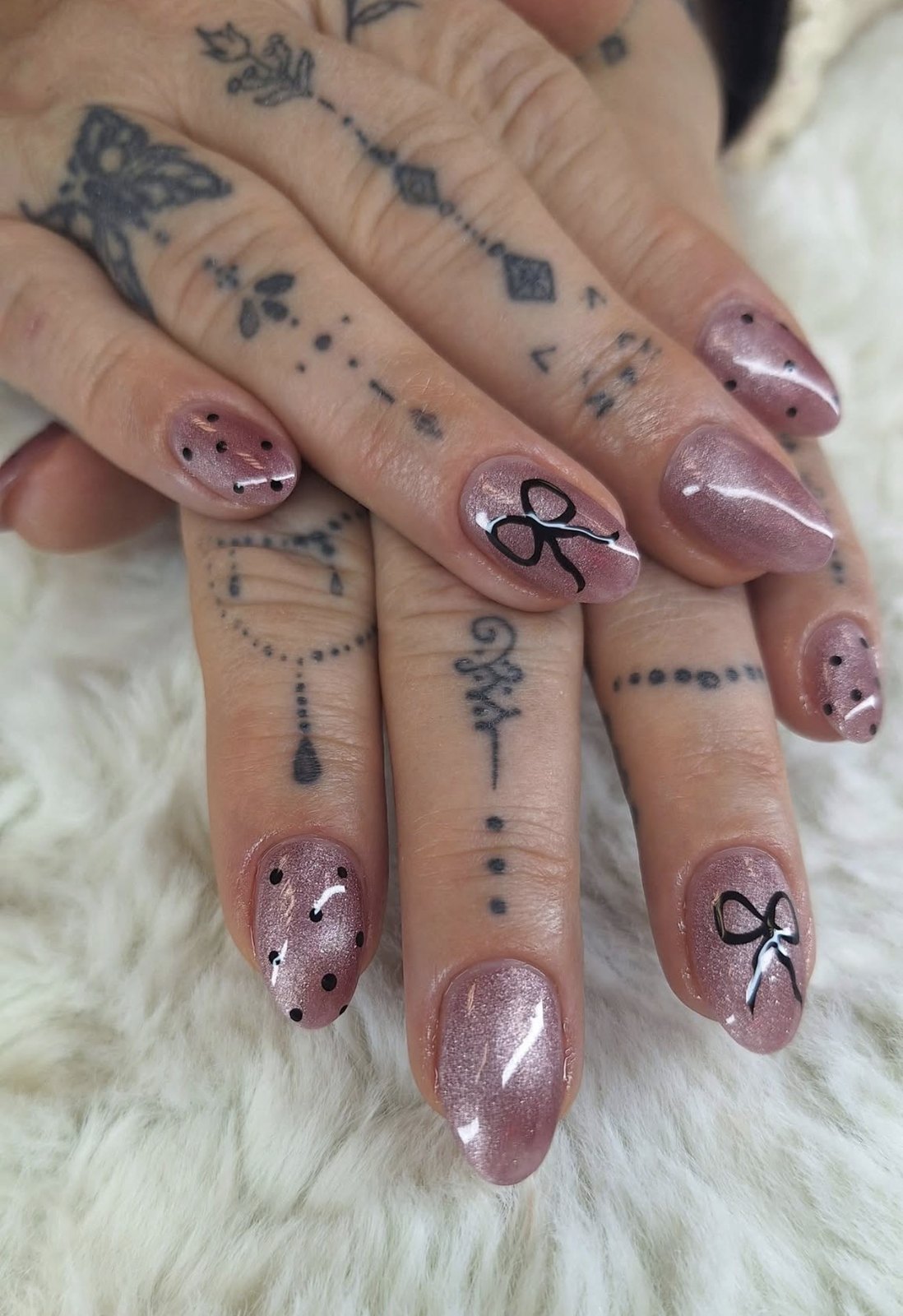 Pose gel rose nacré